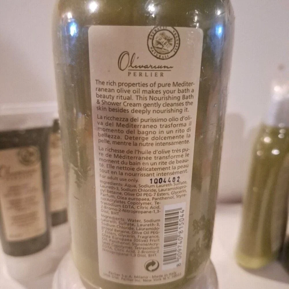 Olivarium Perlier Bath & Shower Cream Lot Includes Olive Oil-Enriched Products - Picture 9 of 11